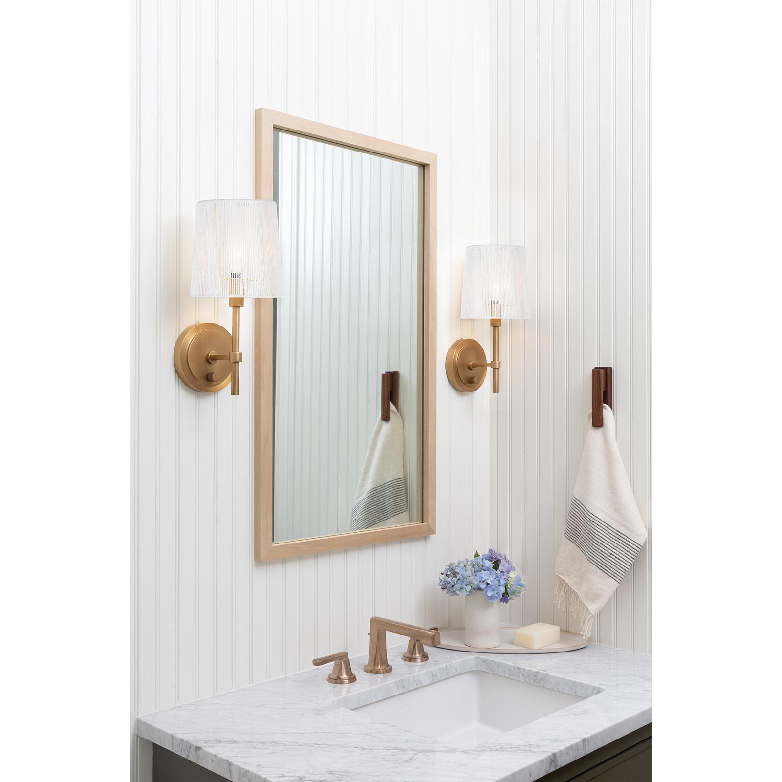 ヴィンテージ　真鍮　硝子　無垢材　マリン　　クロック　チーク　箱付 Rockford (Opal) | Classic Sconce – Olde Brick Lighting
